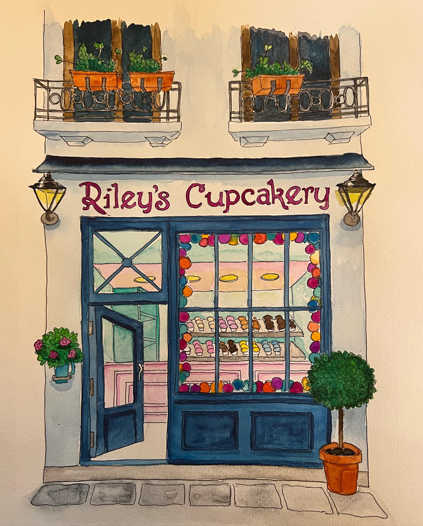 Riley's Cupcakery Illustration