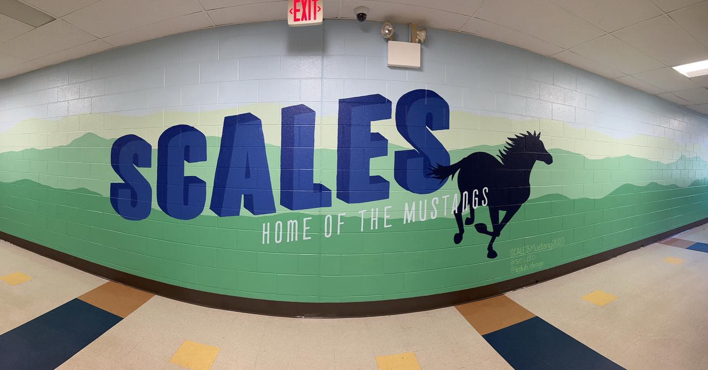Scales Mustangs Mascot Gym